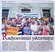 RADYOEVImizi Vermiyoruz Haberi, Hürriyet Gazetesi 26 Agustos 2005