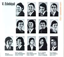 1973 - 1974   MORAN 5. Yıllığı,   5 EDEBİYAT Sınıfı 1