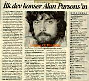 Alan Parsons Project News in Cumhuriyet Newspaper, Istanbul 1998