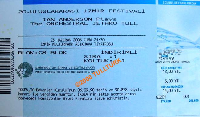 Ian ANDERSON & Bilkent Senfoni Orkestrası İZMİR Ticket 