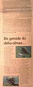 16 Ekim 2005, Cumhuriyet Gazetesi Pazar Ekinde Haluk Cecan'ın son dalışı ile ilgili haber