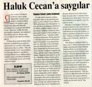 3 - 9 Haziran, Kadıköy Gazetesinde Haluk Cecan vefa dalışı ile ilgili haber