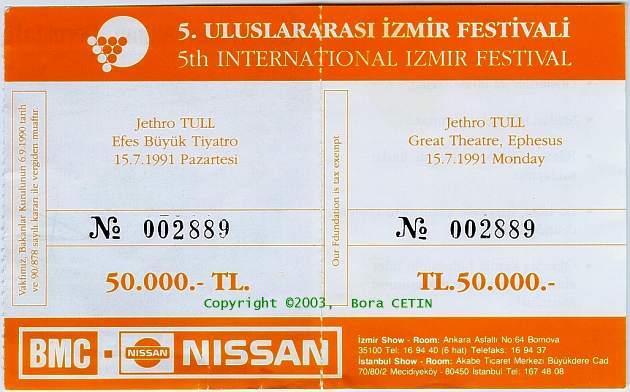 TULL Efes Ticket 1991